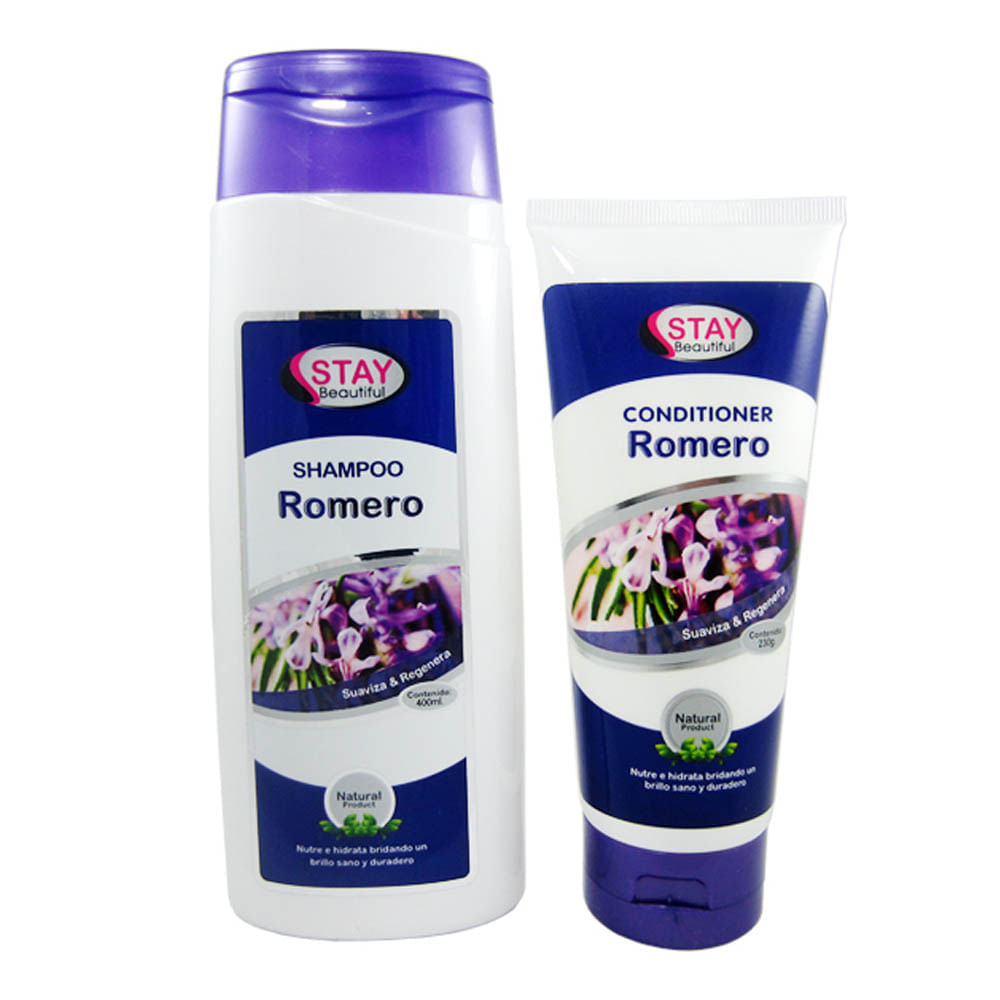 Kit Shampoo y Acondicionador Stay Beautiful con Romero
