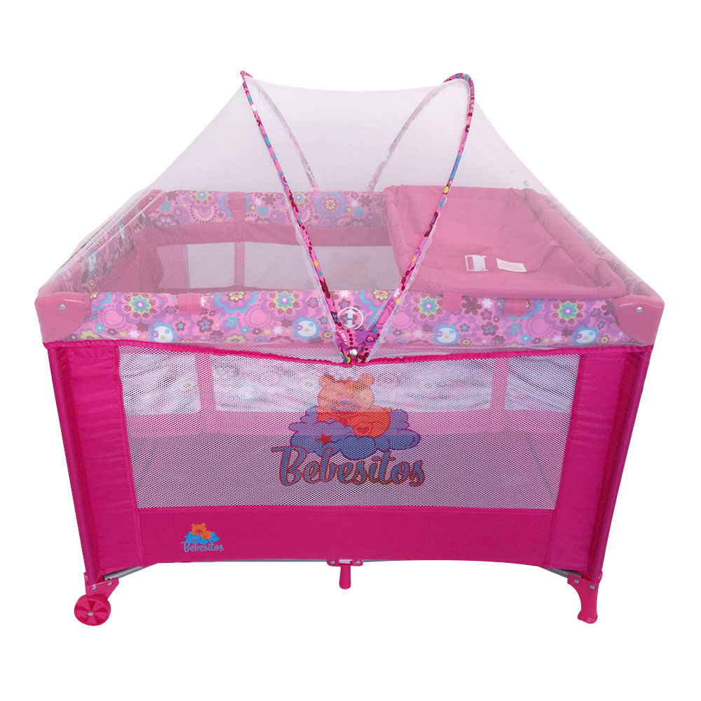 Play Bebesitos Con Mosquitero Ovalado Para Bebé Niña Rosado