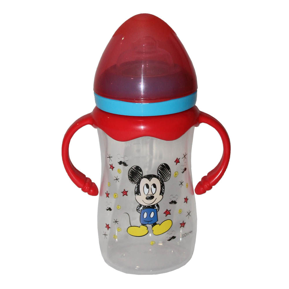 Biberón Plástica Disney Mickey Mouse con Agarradero 9 oz