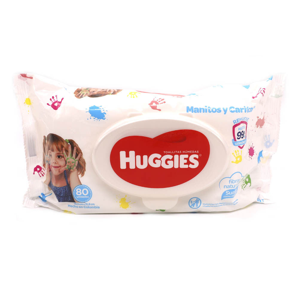 Toallas Húmedas Huggies Manitos y Carita de 80 Piezas