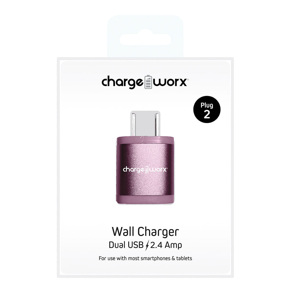 Cargador USB de Pared 2.4 A Rosado