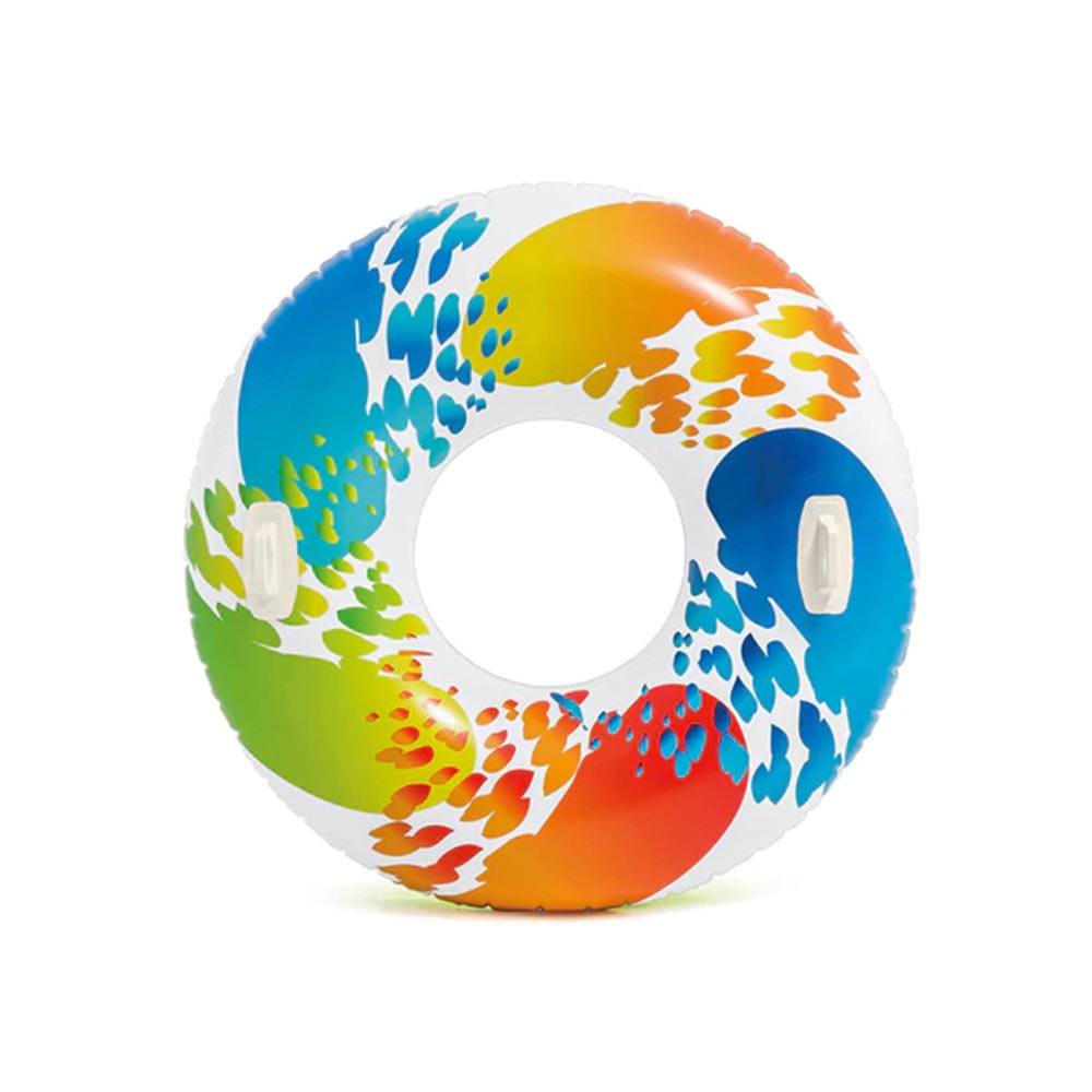 Flotador de Aro Intex Multicolor Con Manillas 48"