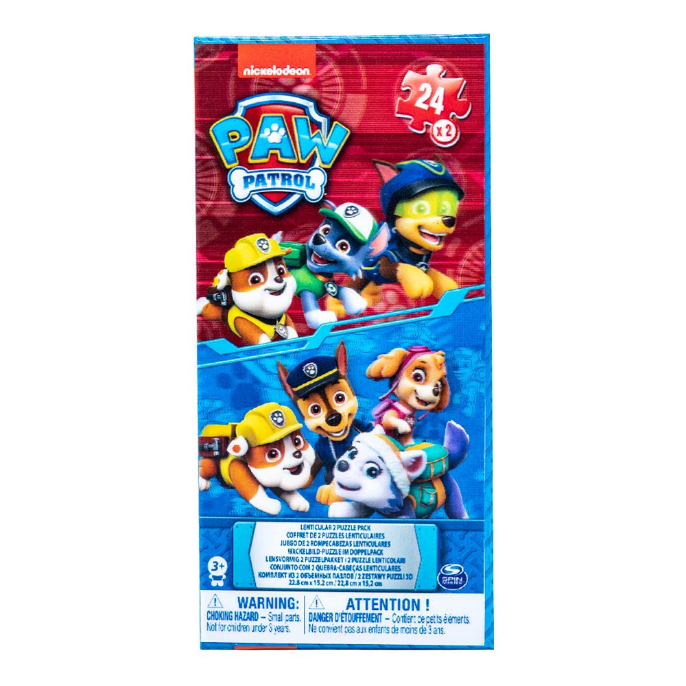 Rompecabezas 2 Modelos Paw Patrol Lenticular 24 Piezas