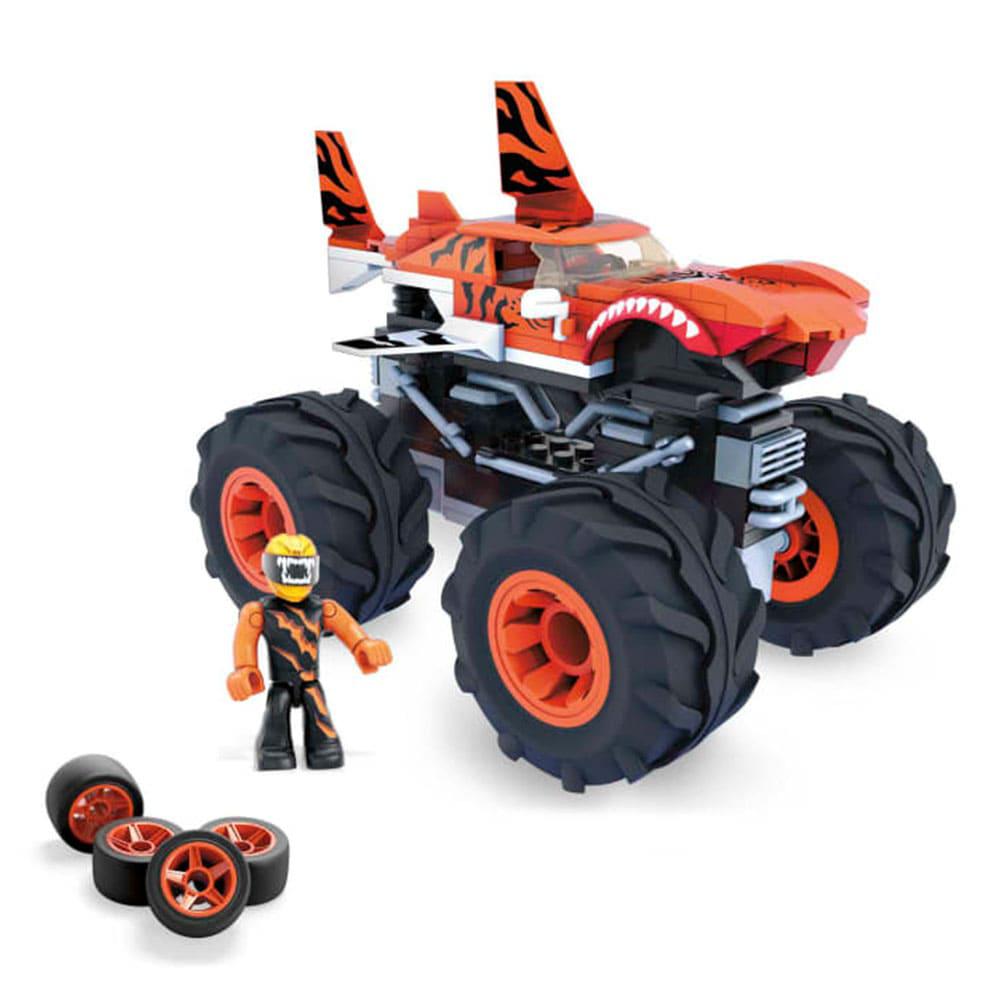 Bloques Mega Carro Hot Wheels Monster Trucks Tiger Shark