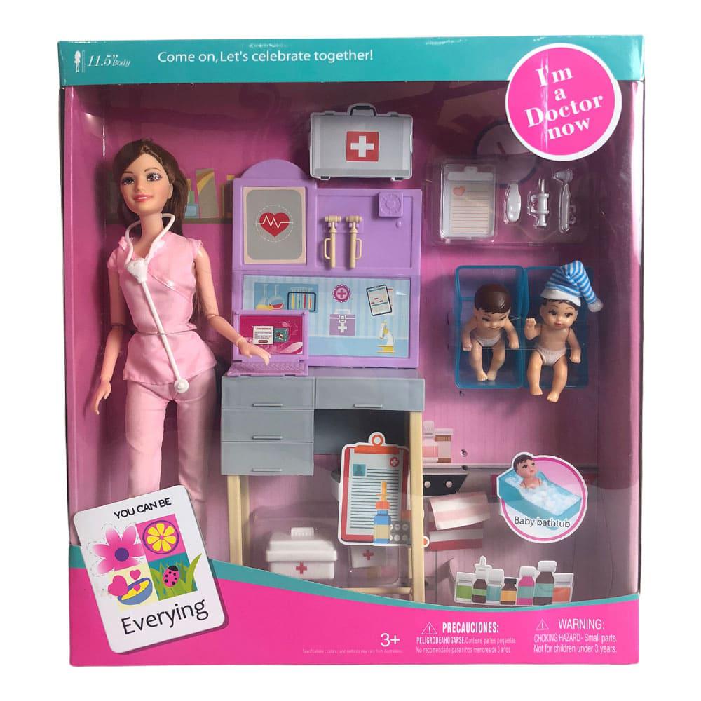 Muñeca Fuqier Doctora Con Accesorios
