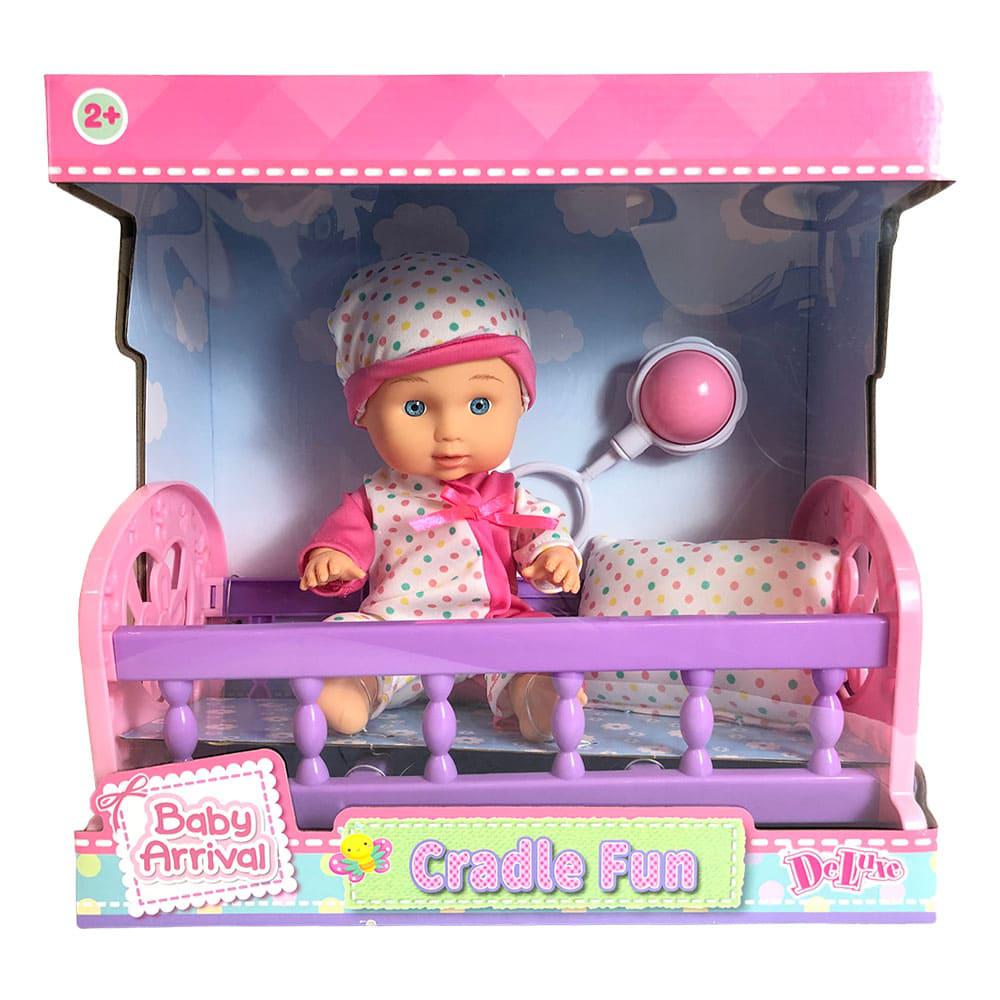 Muñeca Bebé Deluxe Con Cuna - Surtido