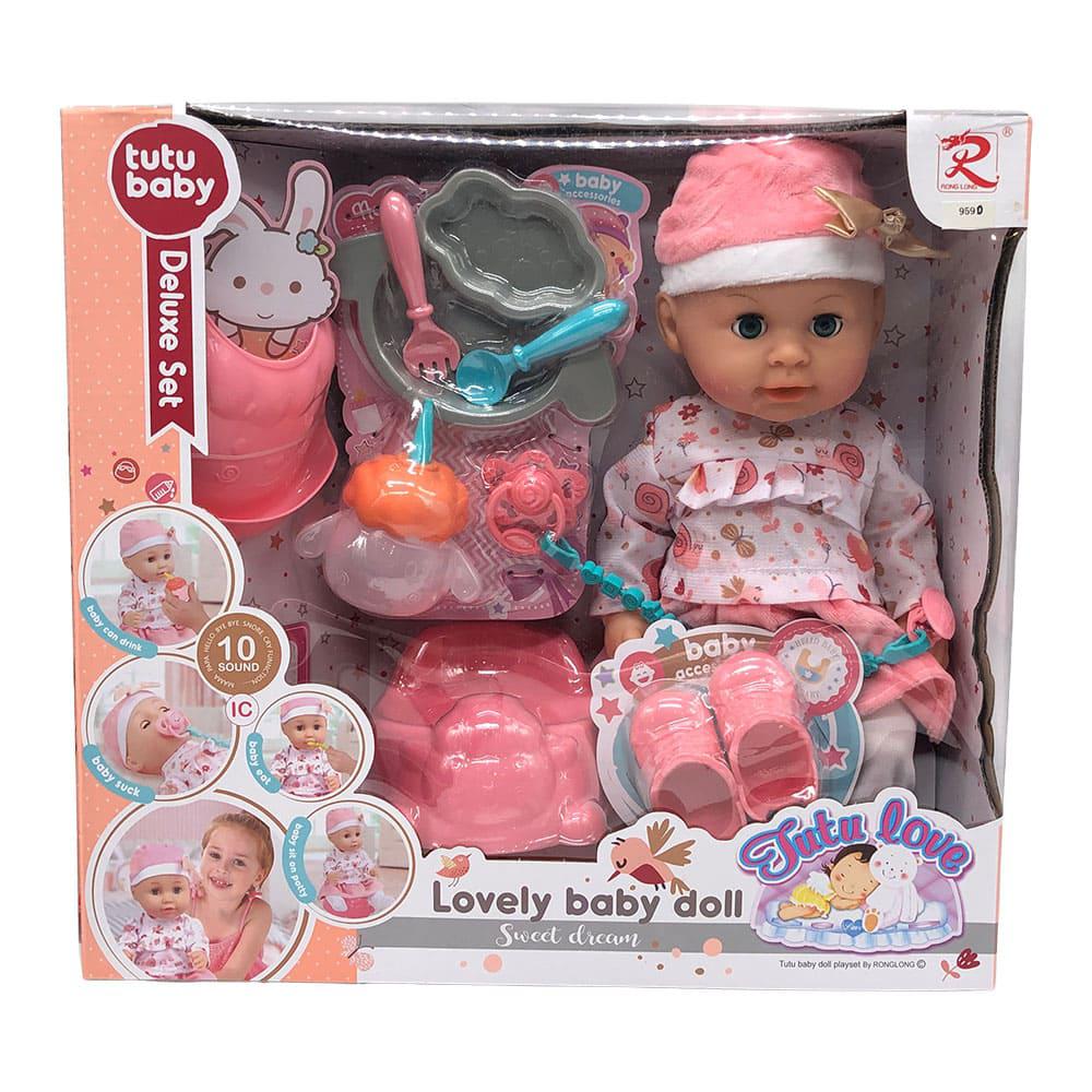 Muñeca Bebé Tutu Love Con Accesorios y Sonidos - Surtido