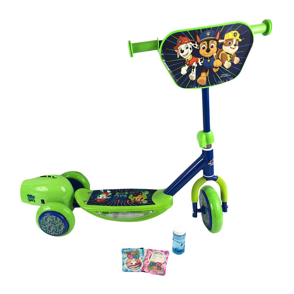 Scooter Lanza Burbuja Paw Patrol 3 Ruedas