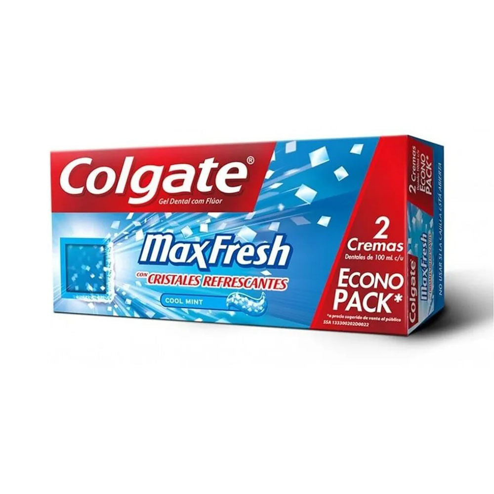Crema Dental Colgate Max Fresh 100 ml 2 Piezas