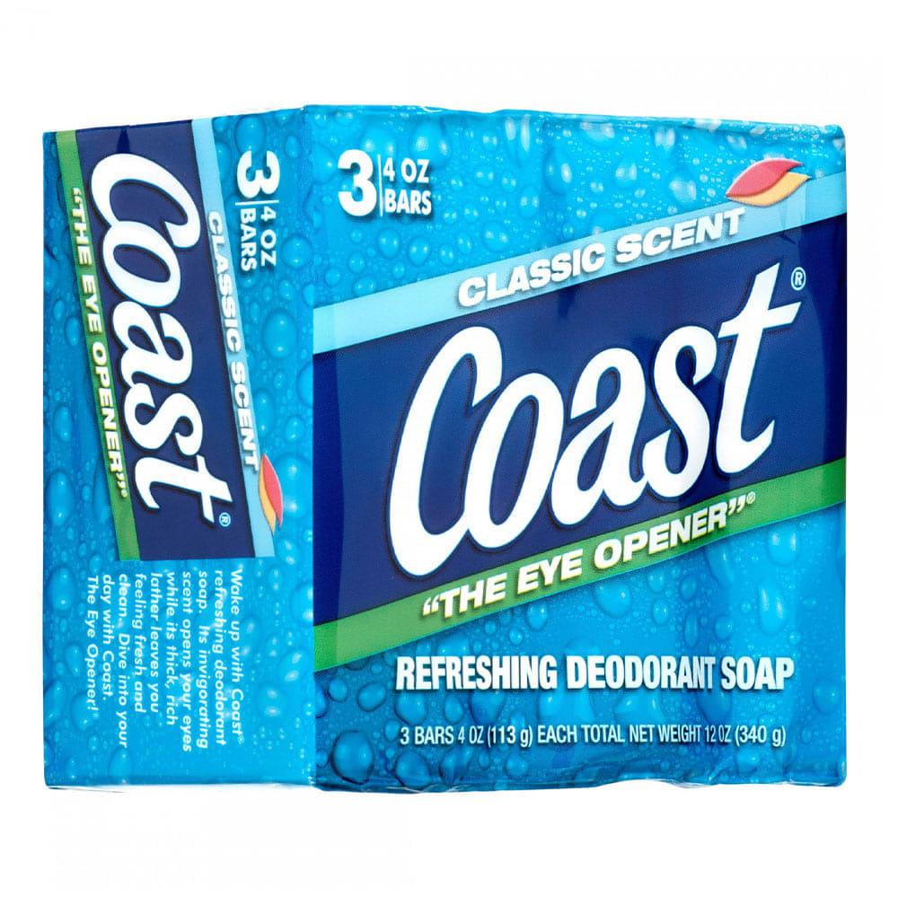 Jabon en Barra Coast Pacific 3 Piezas