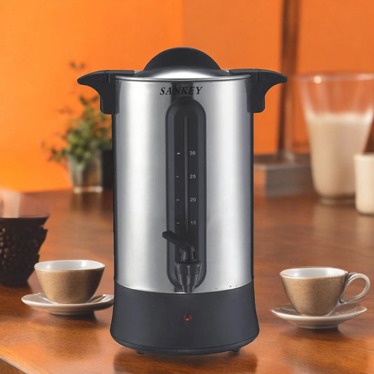 Cafetera Eléctrica Sankey 30 Tazas Acero Inoxidable -13