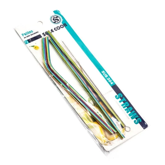 Carrizos de Metal Home Elegance – 4 Piezas / Reutilizables