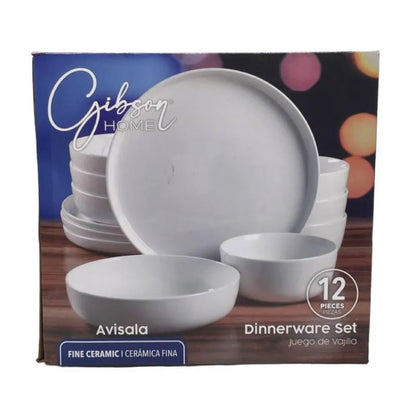 Vajilla De Cerámica Gibson De 12 Piezas Avisala