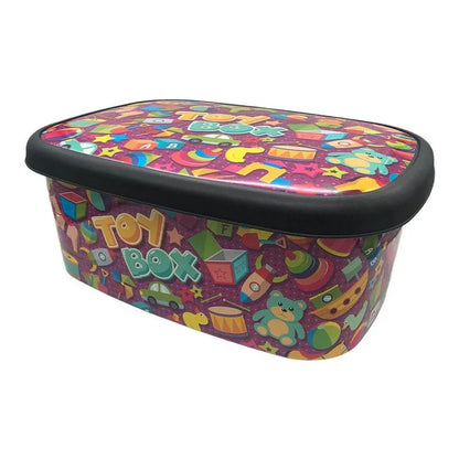 Caja Multiuso 18Lt Plástica Estampada Surtido