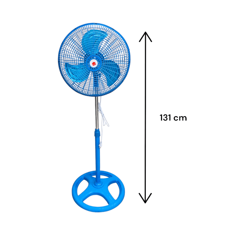 Abanico Pedestal Home Elegance 16" Metal Azul