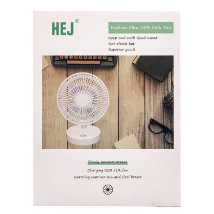 Abanico de Mesa Home Elegance Recargable 17 cm x 17 cm - Surtido