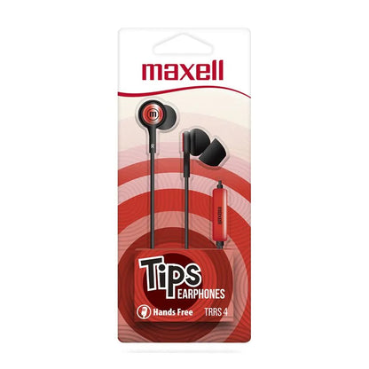 Audífonos Estéreo Maxell Básicos de Tapón de Silicona Rojo