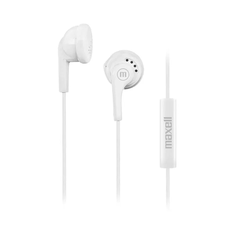 Audífonos Maxell EB-MIC Estéreo Básicos de Botón Blanco