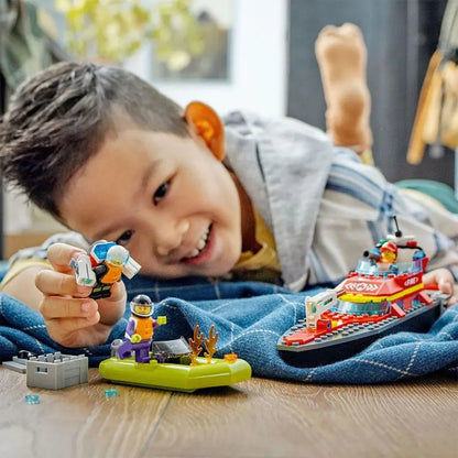 Bloques Lego City Lancha de Rescate de Bombero