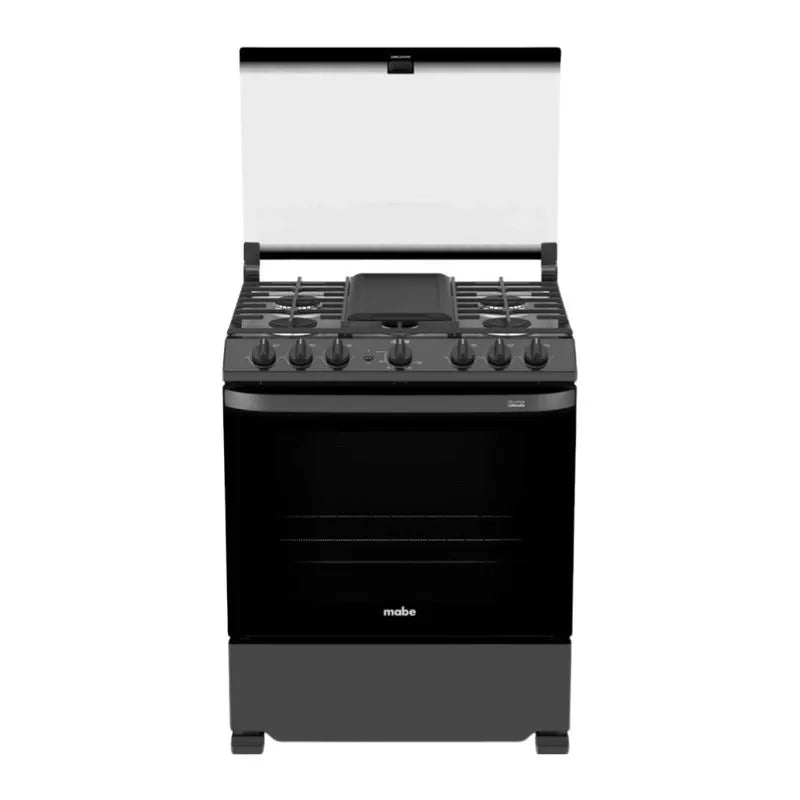 Estufa A Gas Mabe 30" / 6 Quemadores / Negra