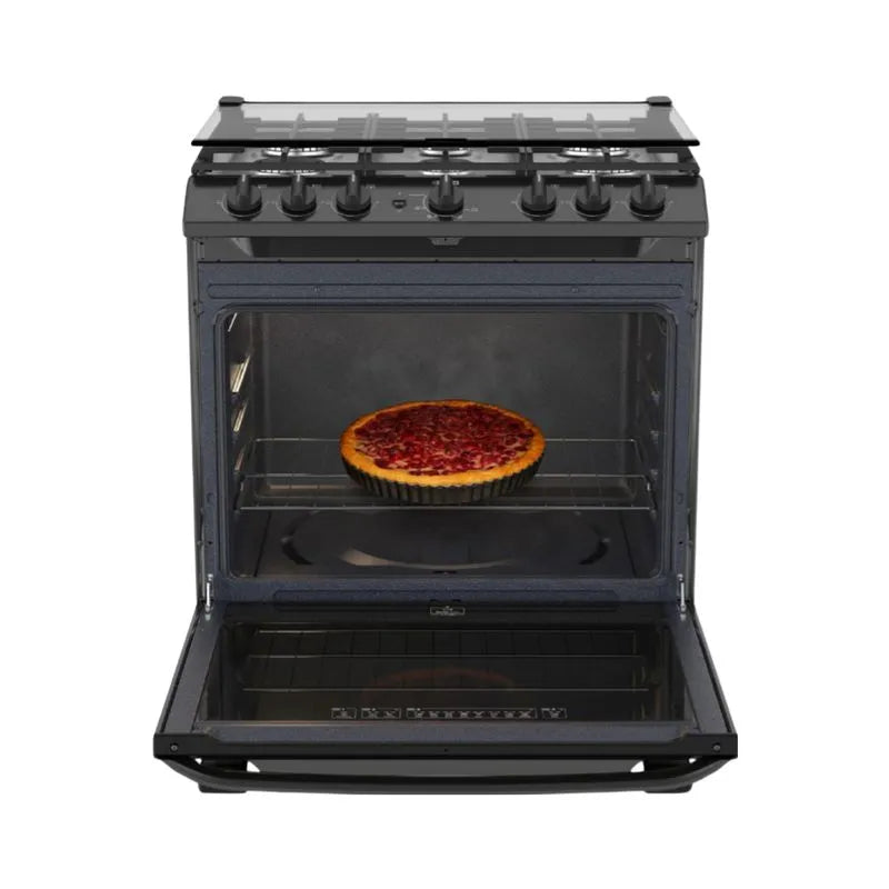 Estufa A Gas Mabe 30" / 6 Quemadores / Negra