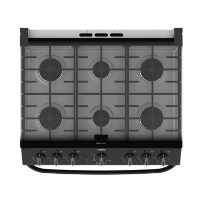 Estufa A Gas Mabe 30" / 6 Quemadores / Negra