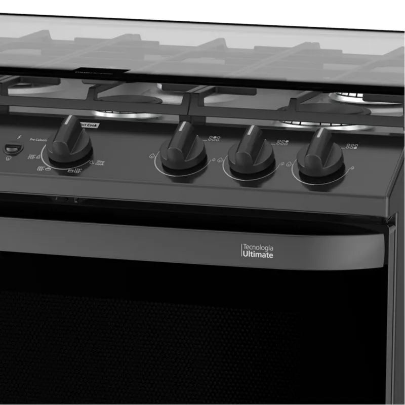 Estufa A Gas Mabe 30" / 6 Quemadores / Negra