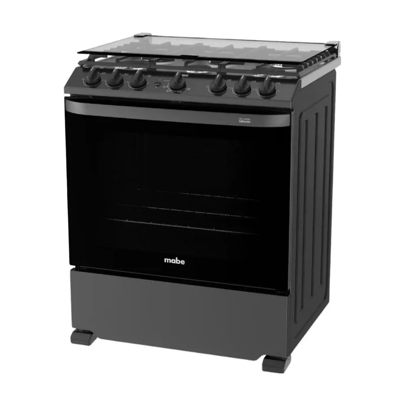 Estufa A Gas Mabe 30" / 6 Quemadores / Negra