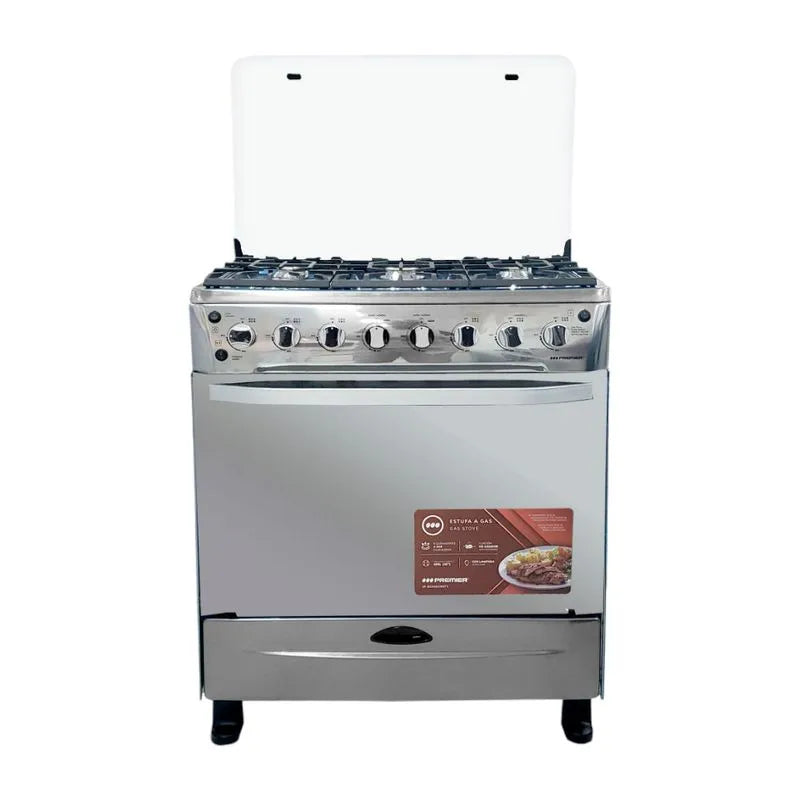 Estufa A Gas Premier 30" / 6 Quemadores / Acero Inoxidable