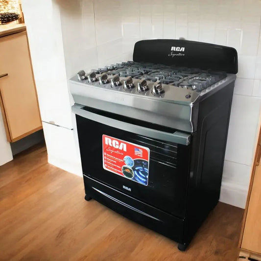 Estufa A Gas RCA 30" / 6 Quemadores / Negra