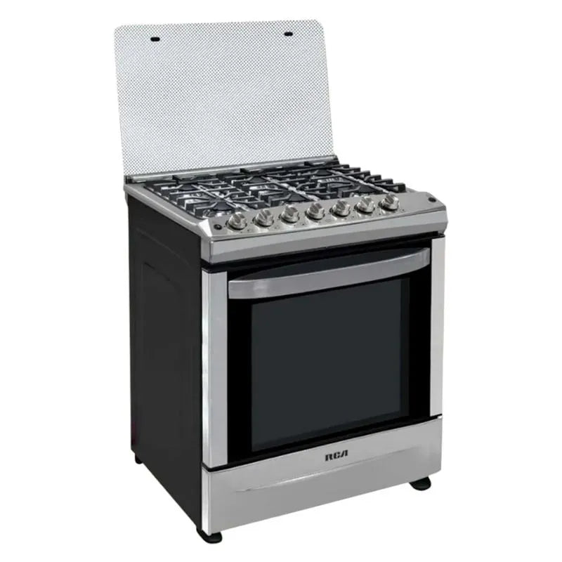 Estufa A Gas RCA 30" / 6 Quemadores / Tapa de vidrio