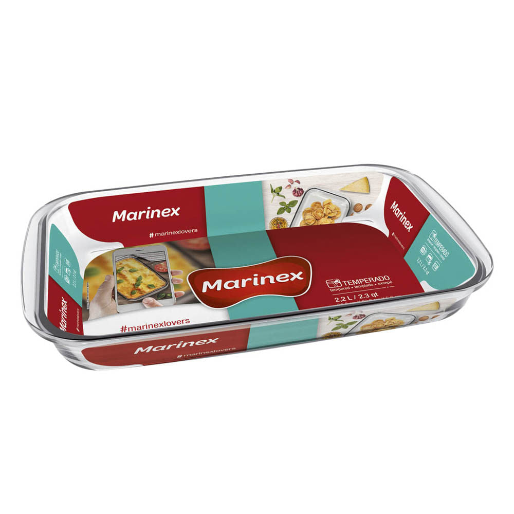 Refractario de Vidrio Marinex Rectangular de 2.2 L