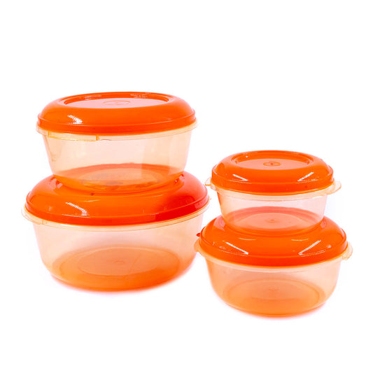 Envases Plástico Con Tapa 4 Piezas - Surtido