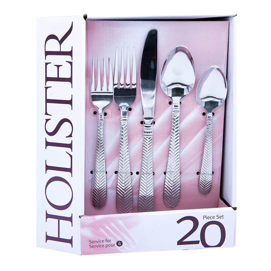 Juego De Cubiertos De Acero Inoxidable 20 Piezas