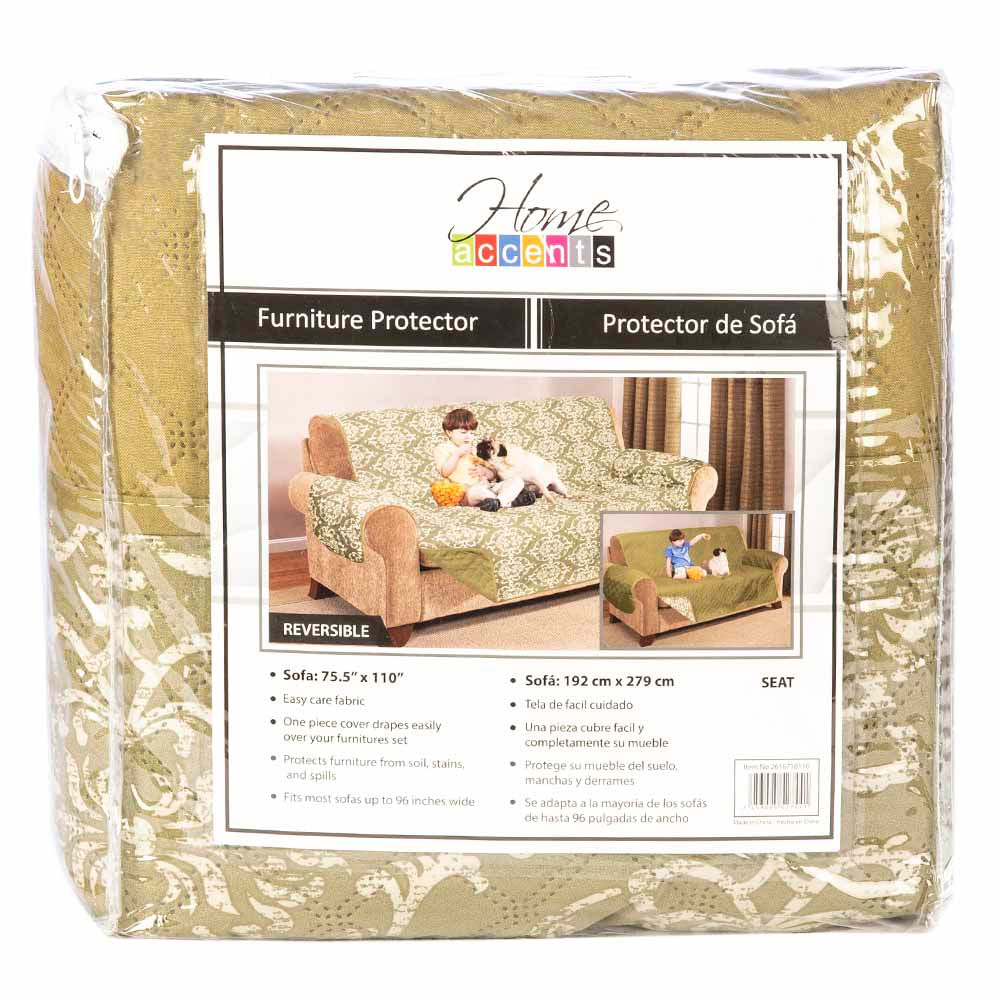 Protector Para Sofá Reversible Estampado Olive 2 Puestos