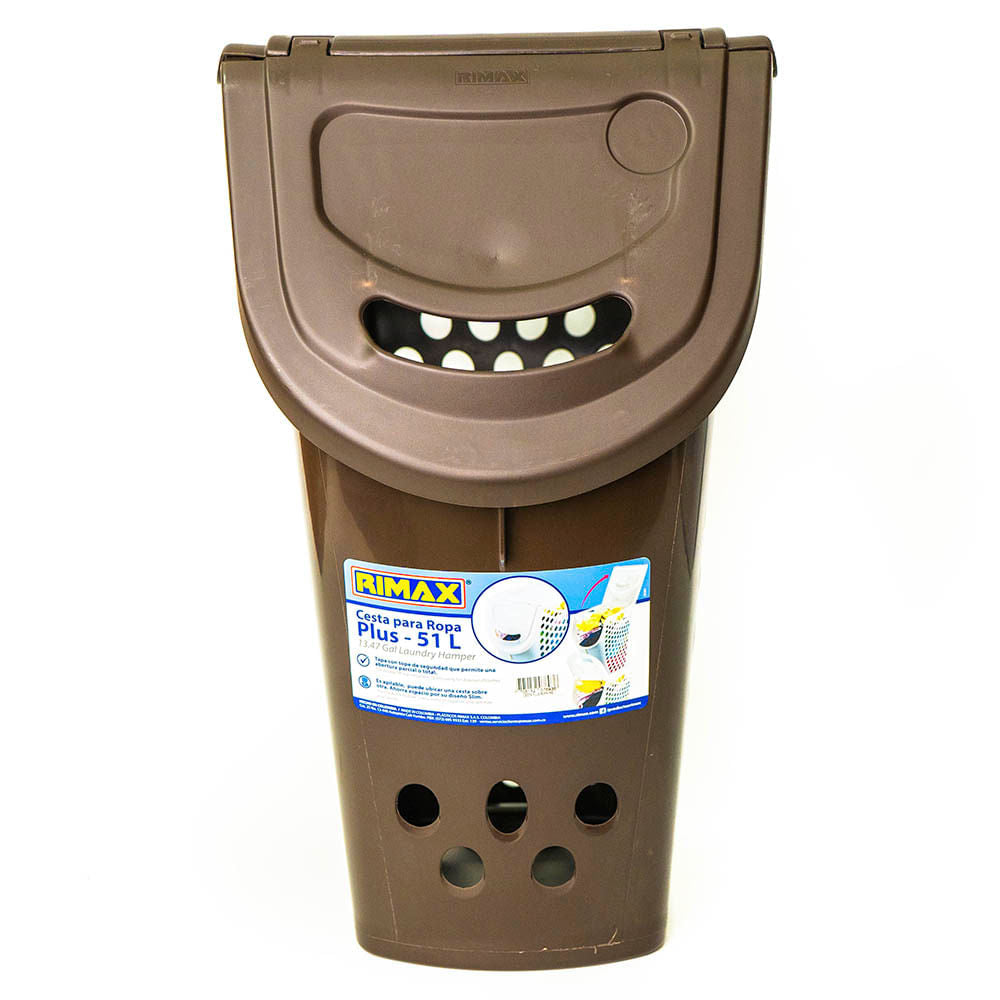 Canasta Para Ropa Rimax De 51 L Chocolate