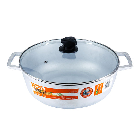 Paila Imusa De Aluminio Con Tapa 6.5 L