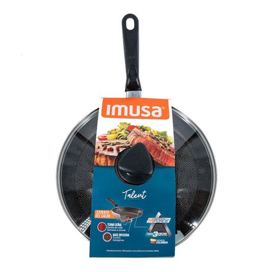 Sartén Talent Imusa Antiadherente Con Tapa de 24 cm