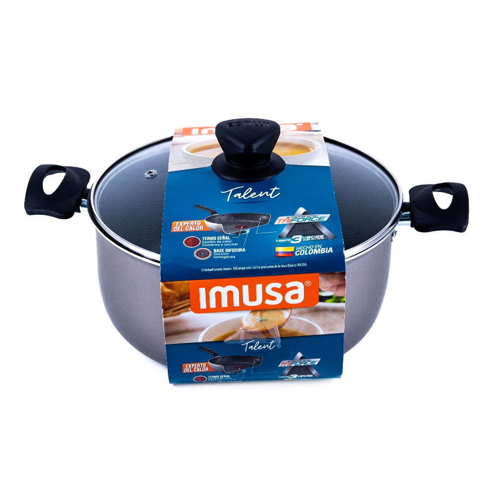 Olla Imusa Talent 24CM Con Tapa De Vidrio