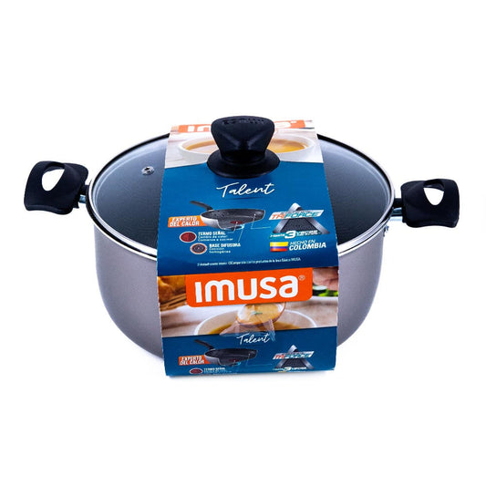 Olla Imusa Talent 24CM Con Tapa De Vidrio