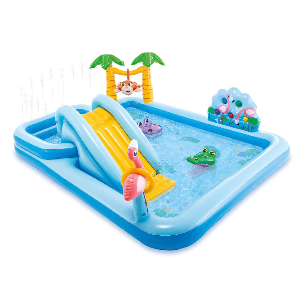 Piscina Inflable Intex Centro De Juego Jungle Adventure 257 cm x 216 cm x 84 cm