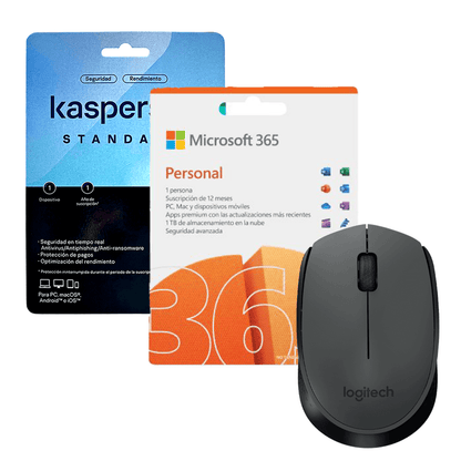 Microsoft 365 Personal + Kaspersky Standar + Mouse Logitech