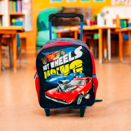 Mochila Con Rueditas Hot Wheels 14"