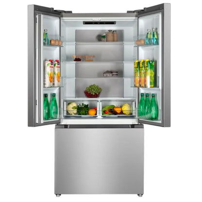 Refrigerador Nisato de 16.5 Pies Cúbicos / French Door / Gris Glaciar