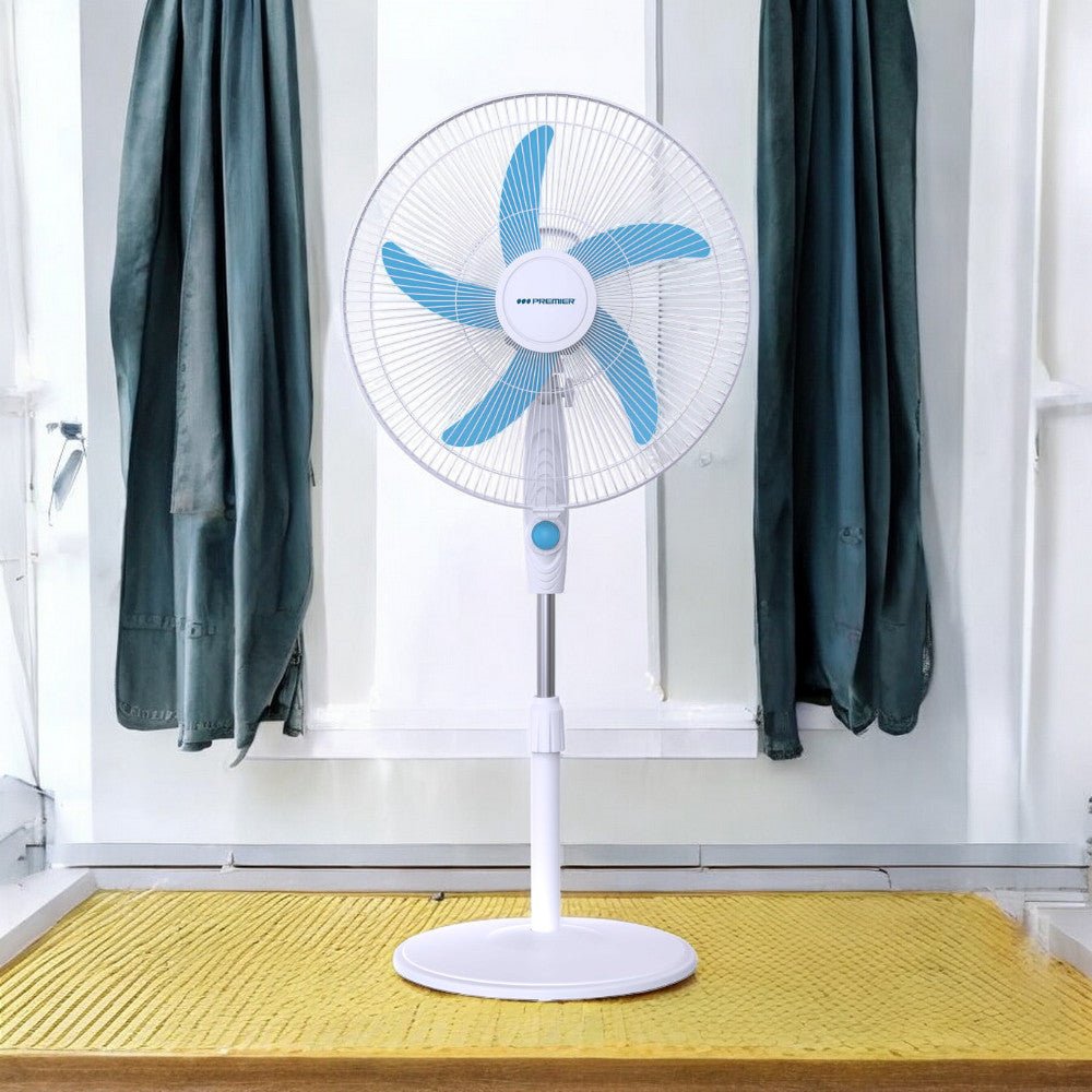 Abanico de Pedestal Premier de 16" / Recargable / Azul - Premier - Titan.com.pa - 7453064742073