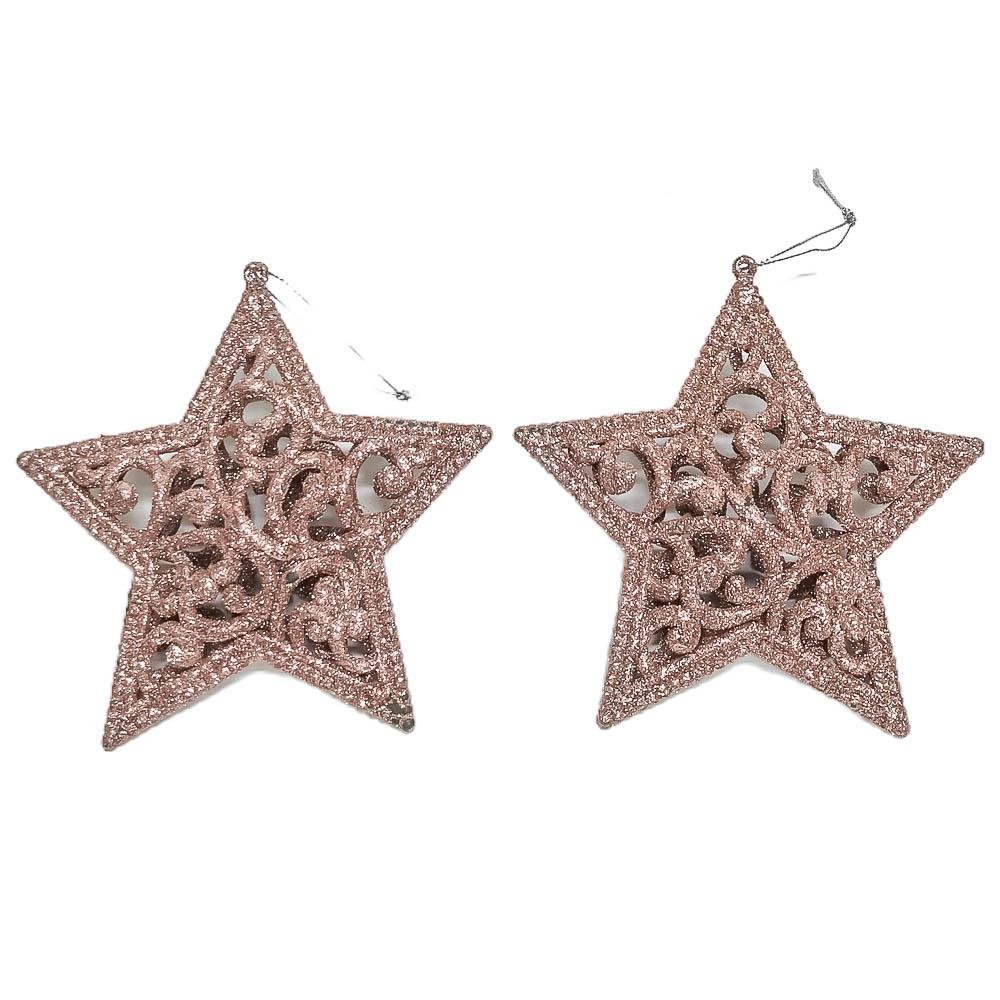 Adorno de Navidad Miró Christmas Para Árbol Estrellas 2 Piezas