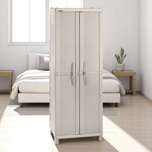 Armario Para Ropa Rimax - 2 Entrepaños / Textura Rattan / Taupe - Rimax - Titan.com.pa - 7705152103694