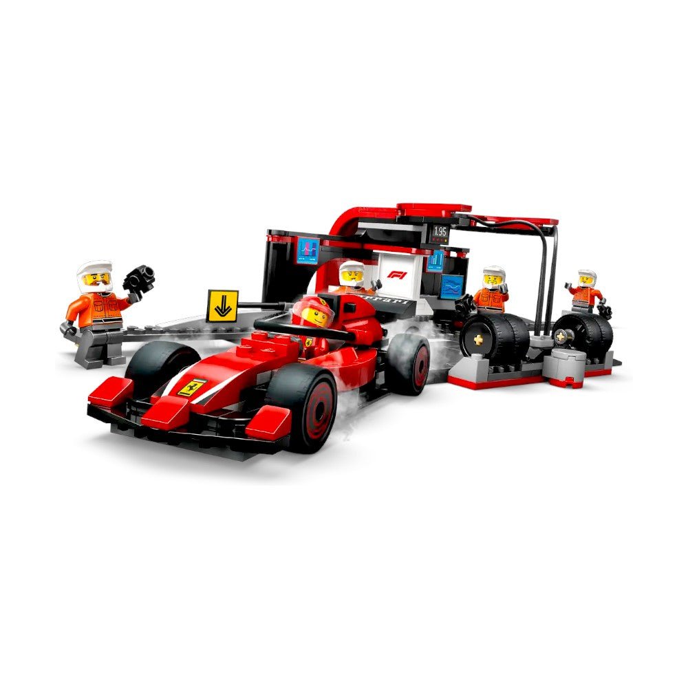 Bloques LEGO® Parada en Pits de F1® y Equipo de Mecánicos con Auto Ferrari - Lego - Titan.com.pa - 673419403467