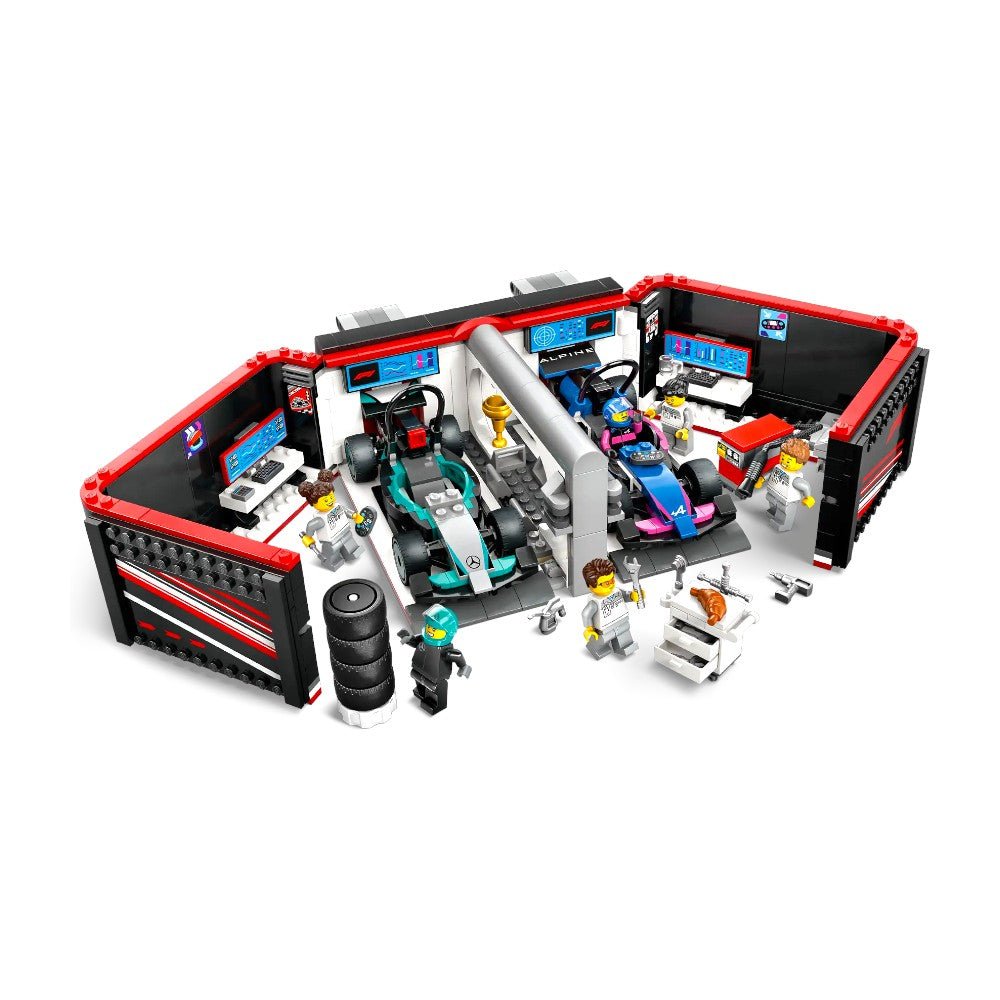 Bloques LEGO Taller de F1® con Autos Mercedes - AMG y Alpine - Lego - Titan.com.pa - 673419403474