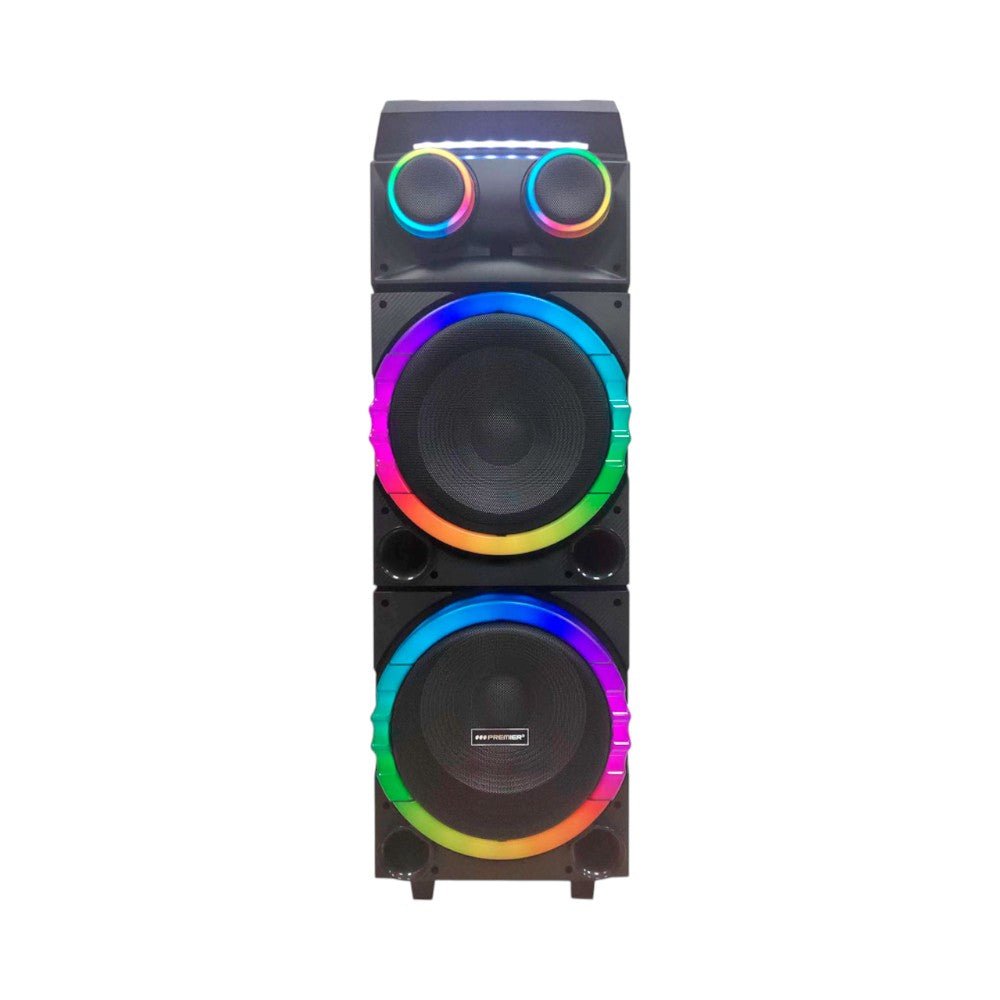 Bocina Portátil Premier 2x12” / 65,000W PMPO / Bluetooth / Micrófono - Premier - Titan.com.pa - 7453064746330